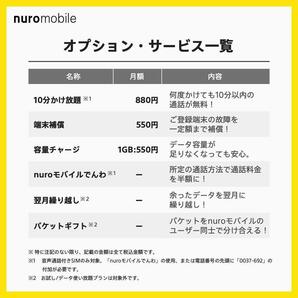nuroモバイル エントリーパッケージ docomo/softbank/au対応の格安SIM 全プラン適用 お得の画像5