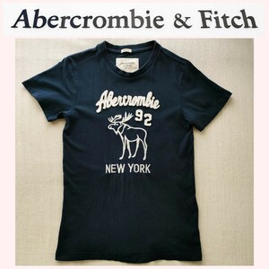 【正規品】美品　Abercrombie & Fitchアバクロンビー＆フィッチ　希少なU.S.A製 アメリカ製 メンズ　半袖Tシャツ　お洒落　レア　 刺繍