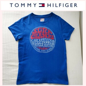 【美品】TOMMY HILFIGERトミーヒルフィガー　ヒルフィガーデニム　ロゴプリント　刺繍　Tシャツ　USサイズのM（日本メンズＬ）