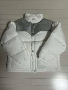 新品 supreme glitter yoke down puffer jacket WHITE LARGE