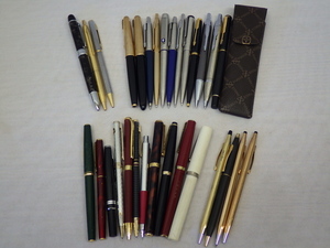 まとめ売り　PARKER CROSS PILOT SHEAFFER SAILOR ジバンシ―など　万年筆 ボールペン シャープペン　合計30点