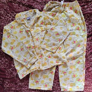  pyjamas top and bottom set long sleeve cotton 100% size 130* Disney Disney Winnie The Pooh 