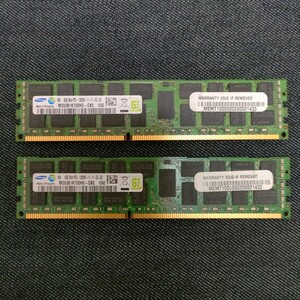 SAMSUNG 8GBメモリ 2枚 セット合計 16GB サーバー 8GB 2Rx4 PC3-12800R -11-11-E2-D3 M393B1K70DH0-CK0 1242 DDR3 SDRAM