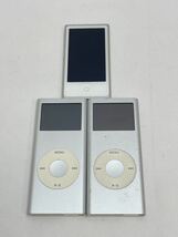 KT0115 Apple/アップル iPod nano A1446/A1199×2 3台まとめて セット ホワイト シルバー ジャンク含む_画像1