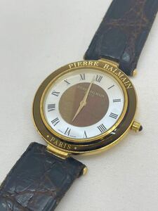 KT0117 PIERRE BALMAIN/ピエールバルマン 腕時計 ゴールド×ブラック 1020 3 電池切れ