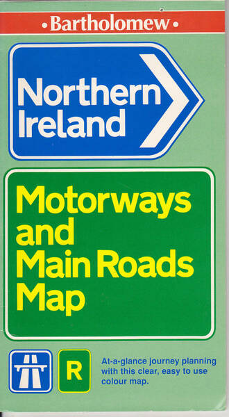 5477【送料込み】《外国地図》北アイルランドの道路地図 (Northern Ireland Motorways & Main Roads Map) 現地購入品