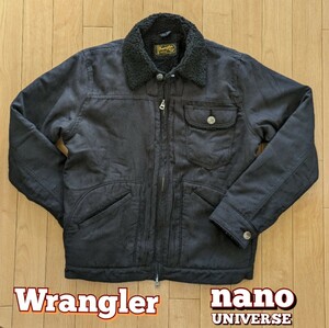 今だけ値下げ！Wrangler×nano UNIVERSE　 スエードライク ボア ブルゾン ブラック Sサイズ◆ラングラー ナノ ユニバース◆タグ付き 未使用