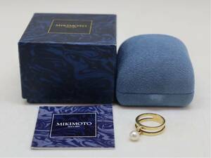  Mikimoto /MIKIMOTO/ жемчуг / жемчуг / бриллиант / кольцо / жемчуг 6.1mm./K18/ примерно 5.2g/ примерно 9 номер 