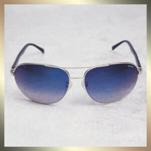 [ превосходный товар не использовался ] Police POLICE солнцезащитные очки Teardrop S8641-579B голубой зеркало 2012 год модели с футляром производство конец редкость внутренний стандартный товар 