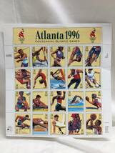 【記念切手】 CENTENNIAL OLYMPIC GAMES アメリカ アトランタオリンピック Atlanta 1996年 記念切手シート 未使用 コレクション _画像2