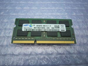 SAMSUNG　ノートPC用メモリ　4GB　PC3-10600S　DDR3-1333　動作確認済　動作保証　CH9　1205