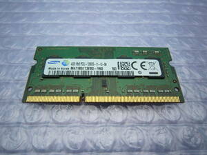 SAMSUNG　ノートPC用メモリ　4GB　PC3L-12800S　DDR3L-1600　動作確認済　動作保証　YK0　1503