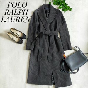 POLORALPH LAUREN　ポロラルフローレン　ロングコート　ヘリンボーン　トレンチコート