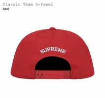 【新品】supreme classic team 5 panel cap シュプリーム　クラシックチーム　5パネル　キャップ　赤　レッド　スナップバック 帽子_画像10