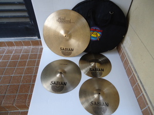 ◆◆SABIAN◆◆セイビアン・シンバルセット＝ライド20，シンクラッシュ16，ハイハット14上下＆マイネル社シンバルケース一式◆