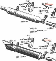 NOS CP1035 ハーレー 純正 ビンテージ シート Tバー マフラー ボルト オリジナル ナックル パン ショベル チョッパー デッドストック WL_画像4