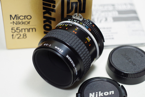 希少2006年以降シリアル SIC仕様 Ai-S Micro-NIKKOR 55mm F2.8 中古送料込み 実写画像あり Nikon ニコン ニッコール マクロ マイクロ