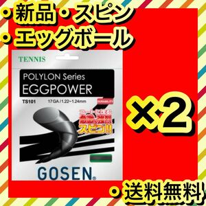 新品 GOSEN EGGPOWER 柔らかさ エッグボール テニスガット 2個