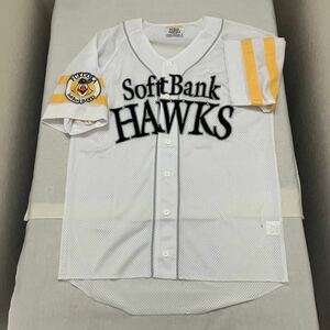 ソフトバンクホークス ジャケット ベースボール SOFTBANK HAWKS Softbank ソフトバンク シャツ メッシュ official fan club デサント S 白