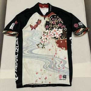 新品 PEARL iZUMi PEARLIZUMI 半袖 サイクルジャージ 桜 M medium sport シャツ サイクリング 自転車 cycling さくら 日本 JAPAN にほん