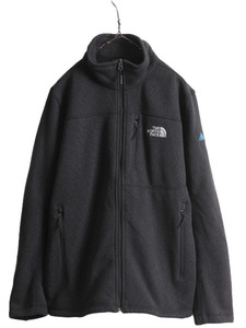 US企画 ノースフェイス セーター フリース ジャケット メンズ L / The North face アウトドア 裏 ボア パイル フルジップ ジャンパー 濃灰