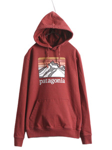 20年製 パタゴニア プリント スウェットフード パーカー メンズ M Patagonia フィッツロイ プルオーバー 裏起毛 アウトドア ヘビーウエイト