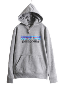 18年製 パタゴニア プリント スウェット フード パーカー メンズ S / Patagonia トレーナー プルオーバー フィッツロイ アウトドア 裏起毛