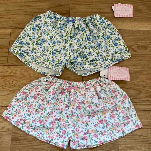 ショートパンツ　100 女の子　新品　キュロット　スカパン　保育園着　花柄　子供服　