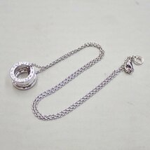 【 極上美品 】 ブルガリ ビーゼロワン B-Zero1 ネックレス K18WG 750 ホワイトゴールド 重量11.7g BVLGARI_画像3