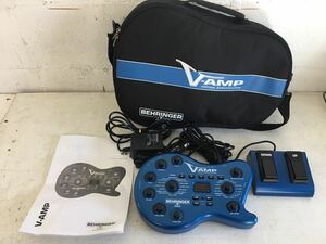 m0118-01★ VIRTUAL AMPLIFIVATION BEHRINGE ベリンガー　V-AMPマルチエフェクター ケース・アダプター等付属有り　通電OK