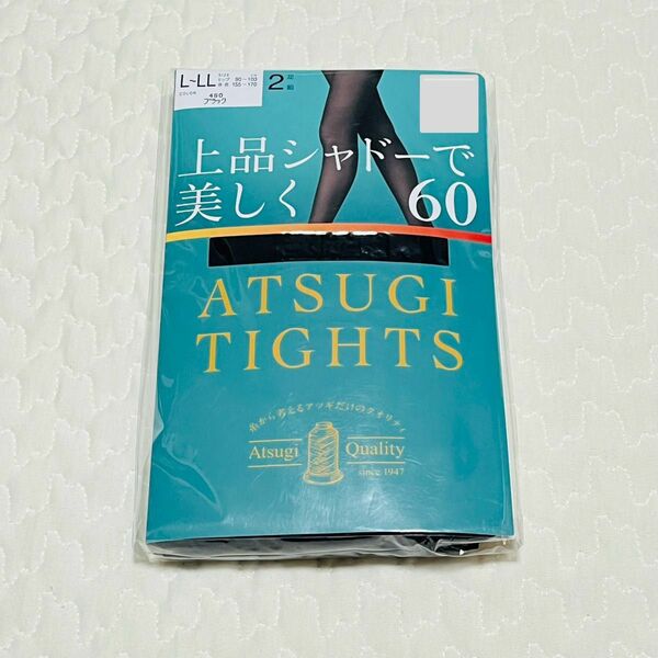 ATSUGI TIGHTS （アツギ タイツ） 60デニール L-LL ブラック 2足組