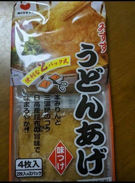 うどん揚げ、きつね揚げ、甘い揚げ、4枚入り×3パック