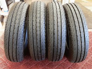 DF4724■145/80R12 80/78N LT　4本価格　BRIDGESTONE Ecopia R680　送料無料 夏 ’21年 10分山位 エブリイ キャリィ ハイゼット アクティ