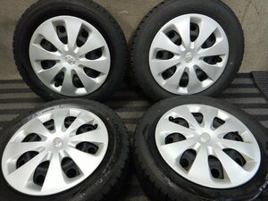 パT8588■175/65R15 GOODYEAR ICENAVI6 トヨタスチール 5.5J 4H PCD100★条件付送料無料★スタッドレス マーチ ヴィッツ アクア