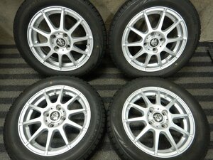 パT8603■155/65R14 BRIDGESTONE BLIZZAK VRX 社外ホイール 4.5J 4H PCD100★条件付送料無料★タント スペーシア パレット ワゴンR ミラ