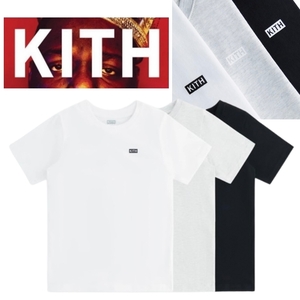 ★KITHキス★ロゴTシャツ3枚セット　BOX入り　黒グレー白