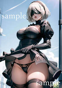 [A4サイズ] ２B　NieR:Automata　ニーア　Y11 同人　コスプレ A4サイズ ラミネート有/無 ポスター セクシー 美女 美少女 光沢用紙