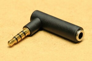 [4極ミニプラグL型コネクタ]∬送料63円～　新品・即決　3.5mm4極ミニプラグL字コネクタ　イヤホンマイク・ハンズフリーなどに