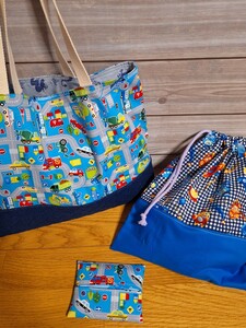  hand made 3 point set lesson back gym uniform sack pocket tissue inserting pouch go in . go in ... car robot car blue Rocket is ... car 