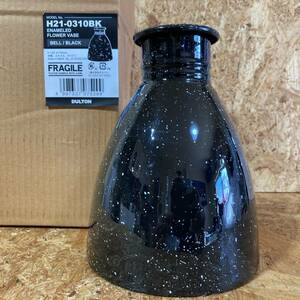 DULTON ダルトン ENAMELED FLOWER VASE BELL BLACK エナメル フラワー ベース