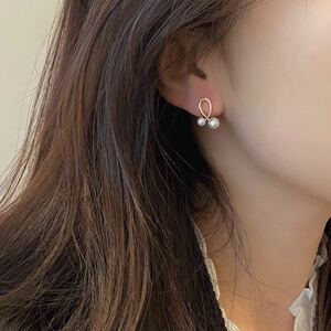 綺麗！天然本真珠ピアス パールピアス　k18仕上げ　天然真珠 シルバー ピンクゴールド 4-5mm