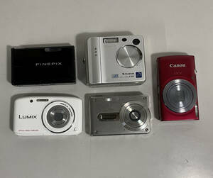 コンパクトデジタルカメラ 5台まとめて！canon IXY / LUMIX DMC-S2 / FinePix z2 /casio EXILIM / FinePix F410