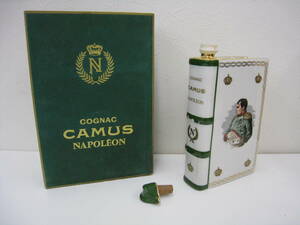 ◆CAMUS◆ カミュ NAPOLEON BOOK COGNAC ナポレオン ブック コニャック ホワイト 陶器ボトル 700ml 40% 箱・替え栓付き 未開栓 古酒