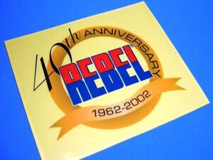 レーベル 40th REBEL 40周年 記念 ステッカー　107×93mm シール