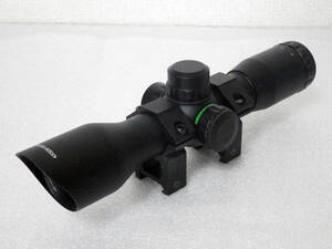 ★中古 メーカー不明 ショートスコープ 4x32@100yds マウントリング付 赤/緑 イルミネートレティクル