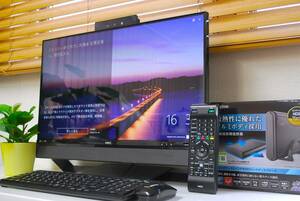 ★☆[Windows11] 23.8型LAVIE desk all in one/4チューナー3波TV&3Dカメラ/超高速SSD+HDD/Corei7/16GB/Office/Blu-ray/Bluetooth/eb911☆★