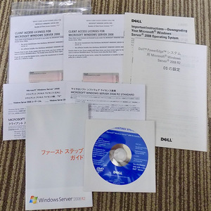 Windows server 2008 R2 Standard インストール DVD CAL(5 Device)ライセンス x2 付き