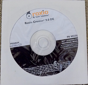 Dell Roxio Creator 9.0 DE install CD unopened 