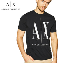 送料無料 1 ARMANI EXCHANGE アルマーニ エクスチェンジ 8NZTPA ZJH4Z ブラック クールネック Tシャツ size S_画像1