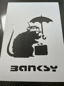 バンクシー【006】【雨のネズミ】【Ａ４　厚紙】ステンシルシート　オマージュアート　BANKSY